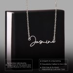 JEMINES Mom Line Art Custom Signature Name Necklace Gifts