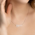 JEMINES Personalized Message Card with Custom Name Necklace