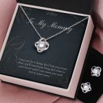 JEMINES Mommy Pregnancy Love Knot Necklace Set Gifts