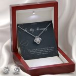 JEMINES Mommy Pregnancy Love Knot Necklace Set Gifts