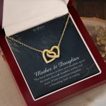 JEMINES Mother Daughter Interlocking Hearts Gold Necklace