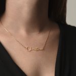 JEMINES Nanny Thank You Signature Name Gold Necklace