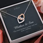 JEMINES Mother Son Interlocking Hearts Necklace Gifts