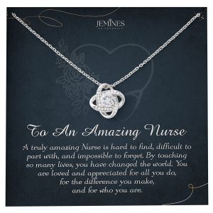 JEMINES Nurse MA Appreciation Love Knot Necklace Gifts