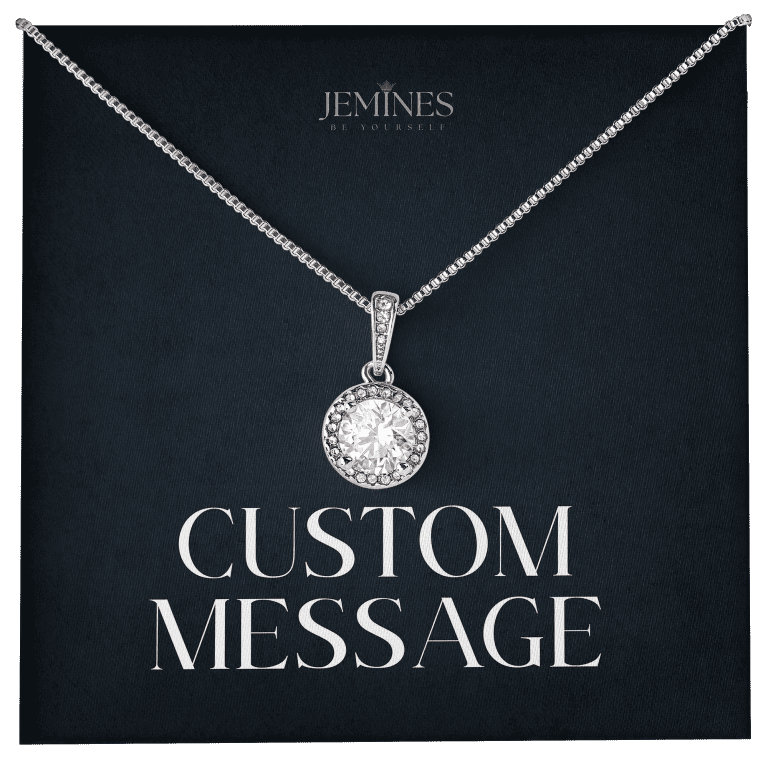 JEMINES Personalized Message Card Necklace Unique Gifts