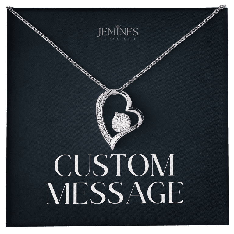 JEMINES Personalized Message Card Necklace Unique Gifts