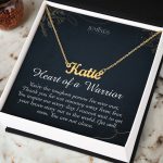 JEMINES Personalized Message Card with Custom Name Necklace