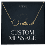 JEMINES Personalized Message Card with Custom Name Necklace