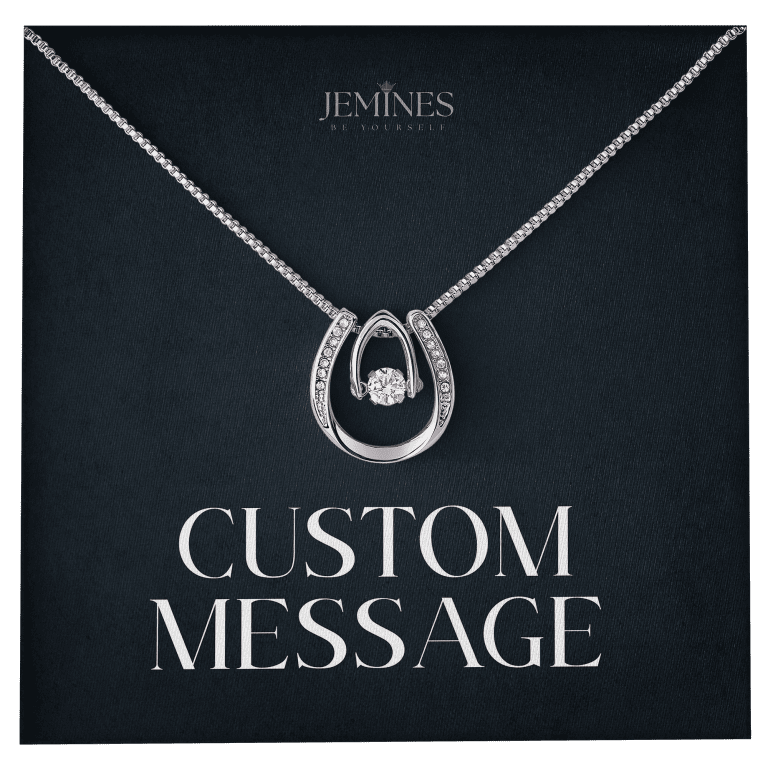 JEMINES Personalized Message Card Necklace Unique Gifts