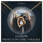 JEMINES Personalized Song Lyric with Photo Necklace Gifts