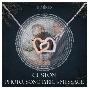 JEMINES Personalized Song Lyric with Photo Necklace Gifts