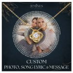 JEMINES Personalized Song Lyric with Photo Necklace Gifts