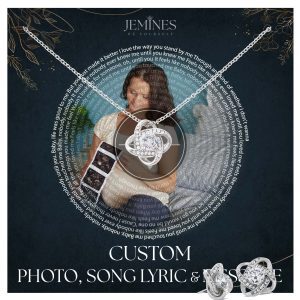 JEMINES Personalized Song Lyric with Photo Necklace Gifts