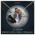 JEMINES Personalized Song Lyric with Photo Necklace Gifts