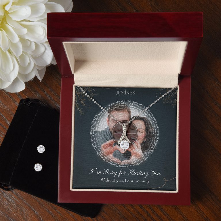 JEMINES Personalized Song Lyric with Photo Necklace Gifts