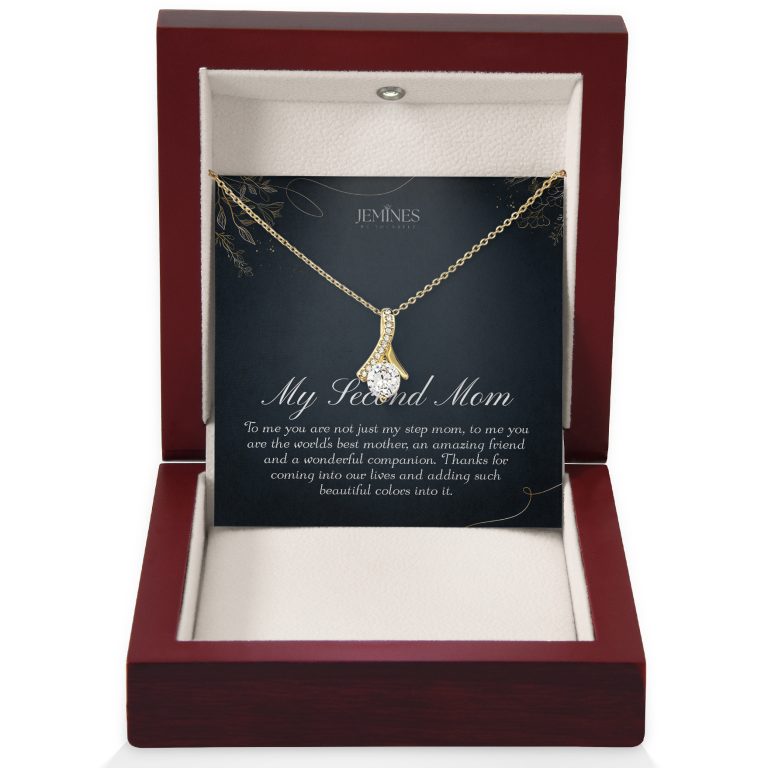 JEMINES Second Mom Appreciation Alluring Gold Necklace Gifts