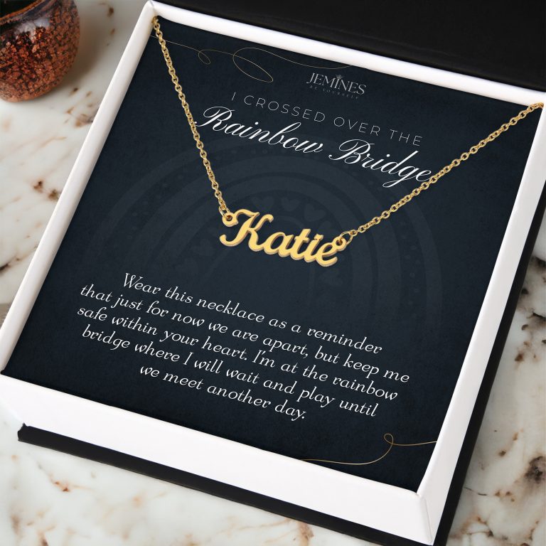 JEMINES Strength Daughter Custom Name Gold Necklace Gifts