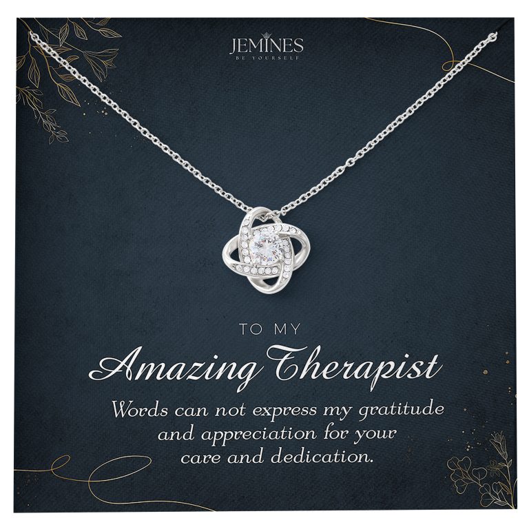 JEMINES Therapist Appreciation Love Knot Necklace Gifts