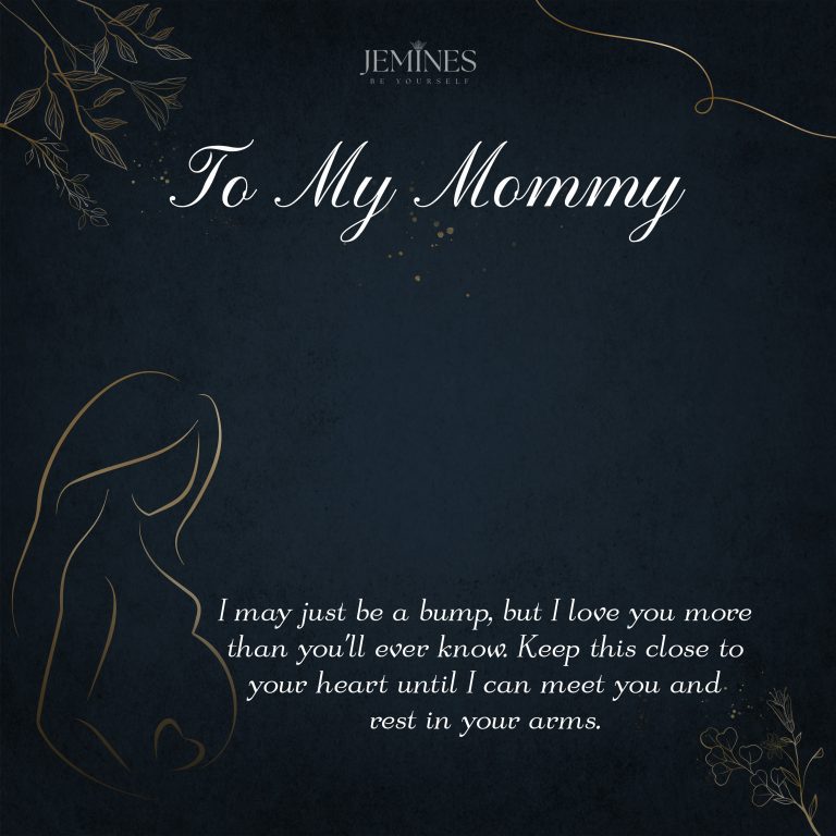 JEMINES Mom To Be Baby Shower Custom Name Gold Necklace