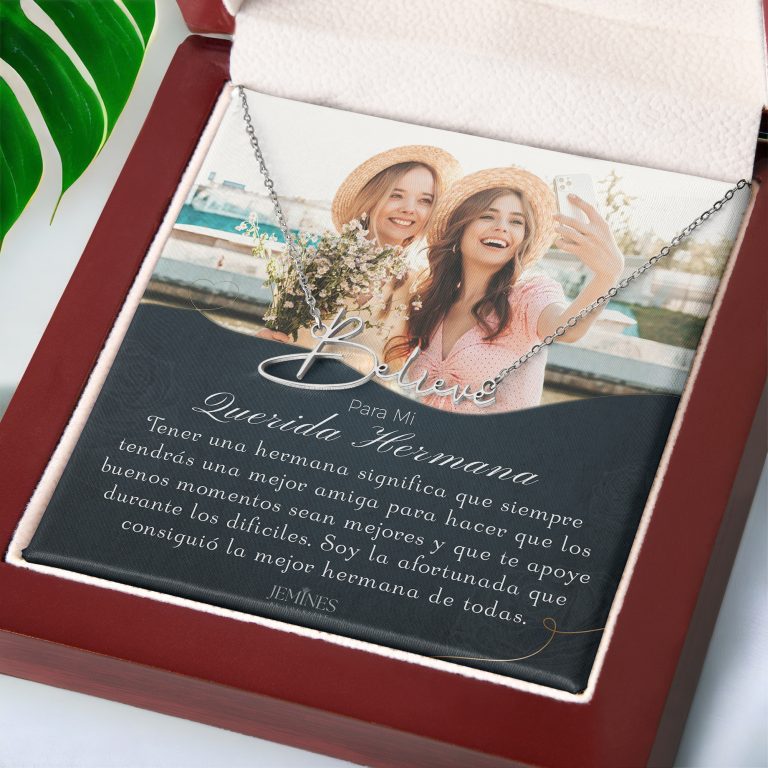 JEMINES Personalized Memories Photo Name Necklace Gifts