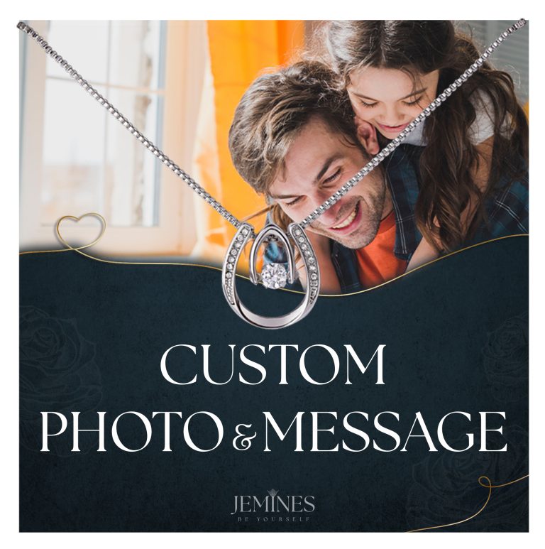 JEMINES Personalized Memories Photo Necklace Unique Gifts