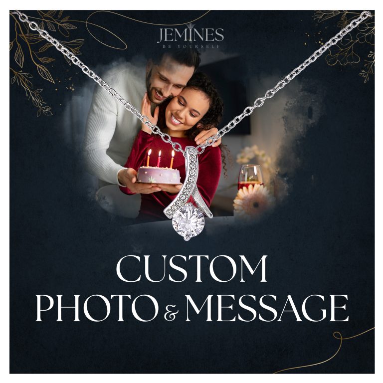 JEMINES Personalized Memories Photo Necklace Unique Gifts