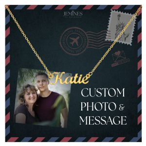 JEMINES Personalized Photo Letter Name Necklace Gifts