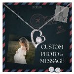 JEMINES Personalized Photo Letter Necklace Unique Gifts