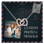 JEMINES Personalized Photo Letter Necklace Unique Gifts