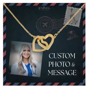 JEMINES Personalized Photo Letter Necklace Unique Gifts