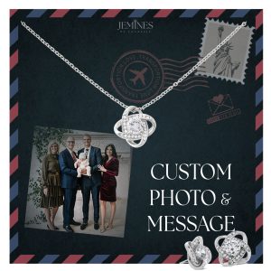 JEMINES Personalized Photo Letter Necklace Unique Gifts