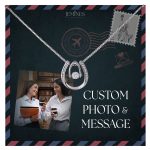 JEMINES Personalized Photo Letter Necklace Unique Gifts