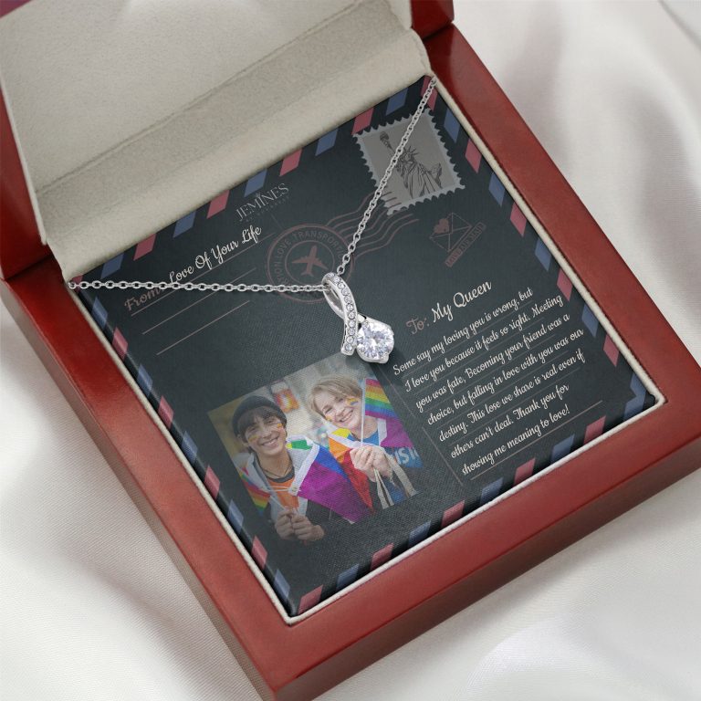 JEMINES Personalized Photo Letter Necklace Unique Gifts