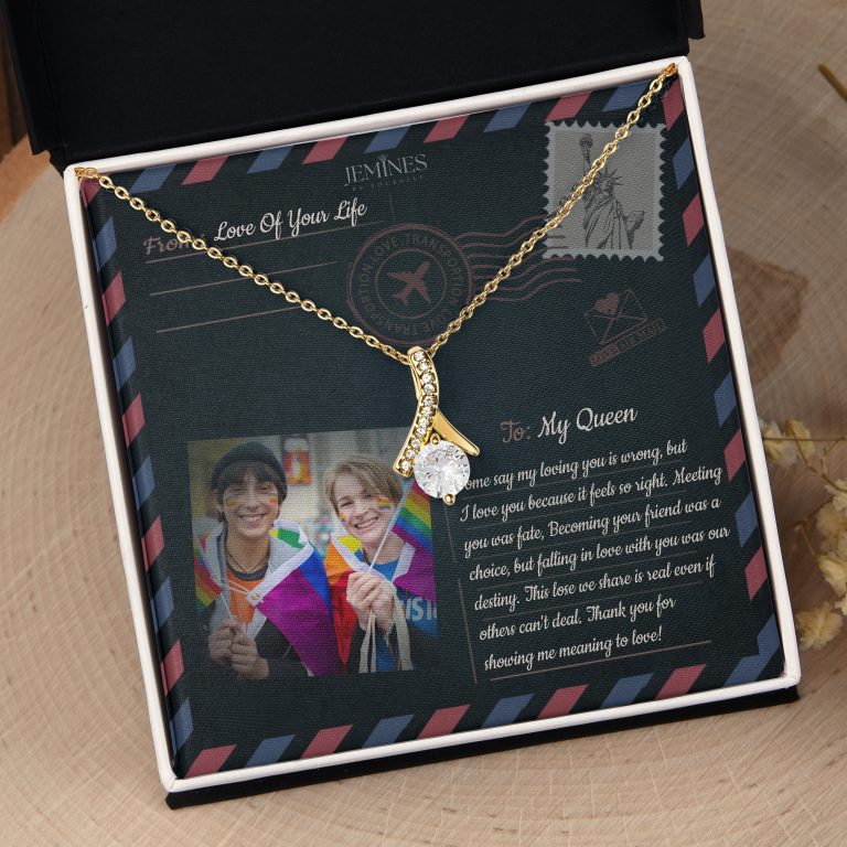 JEMINES Personalized Photo Letter Necklace Unique Gifts