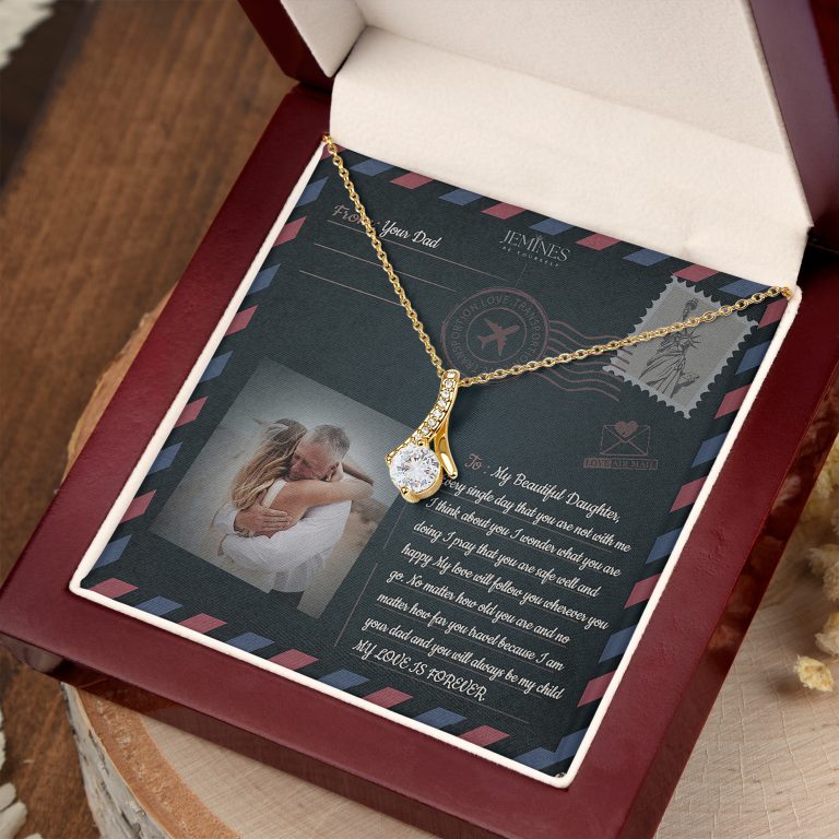 JEMINES Personalized Photo Letter Necklace Unique Gifts