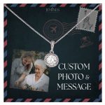 JEMINES Personalized Photo Letter Necklace Unique Gifts