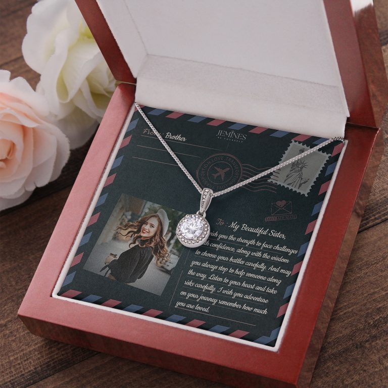 JEMINES Personalized Photo Letter Necklace Unique Gifts