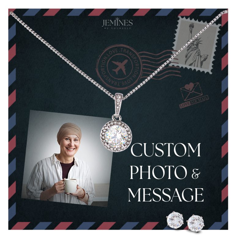 JEMINES Personalized Photo Letter Necklace Unique Gifts