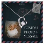 JEMINES Personalized Photo Letter Necklace Unique Gifts