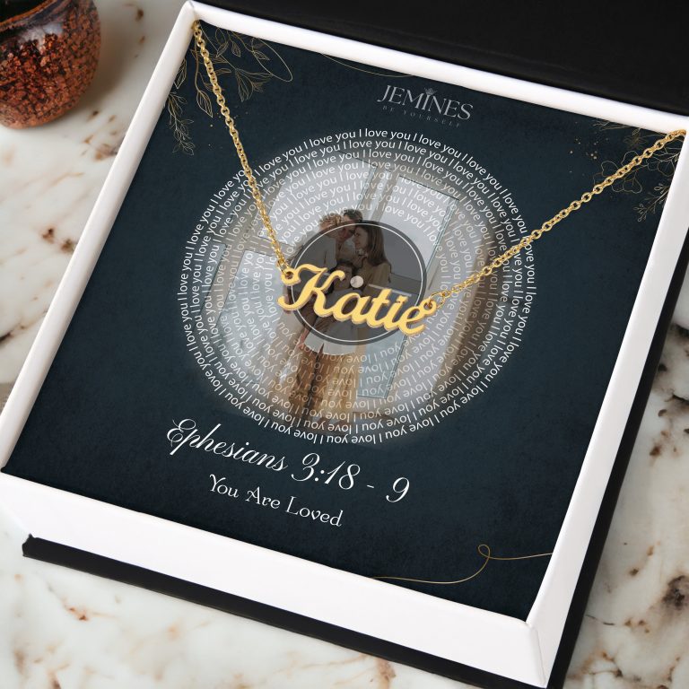 JEMINES Personalized Photo Song Lyric Name Necklace Gifts