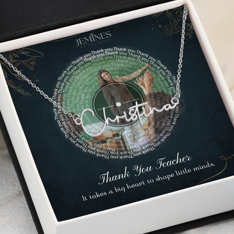 JEMINES Personalized Photo Song Lyric Name Necklace Gifts