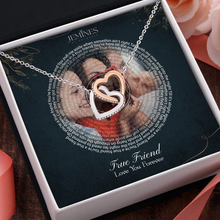 JEMINES Personalized Song Lyric with Photo Necklace Gifts