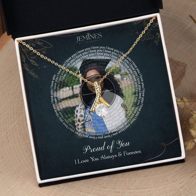 JEMINES Personalized Song Lyric with Photo Necklace Gifts