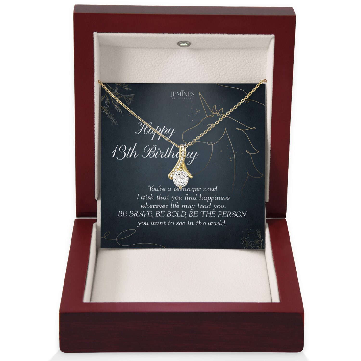 13th Birthday Alluring Beauty Gold Necklace