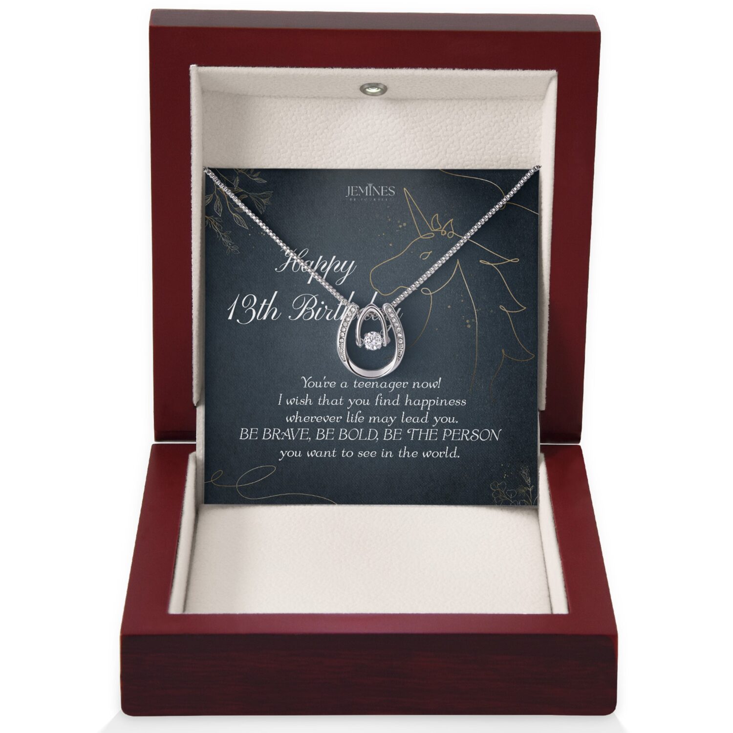 13th Birthday Lucky in Love Necklace Gift