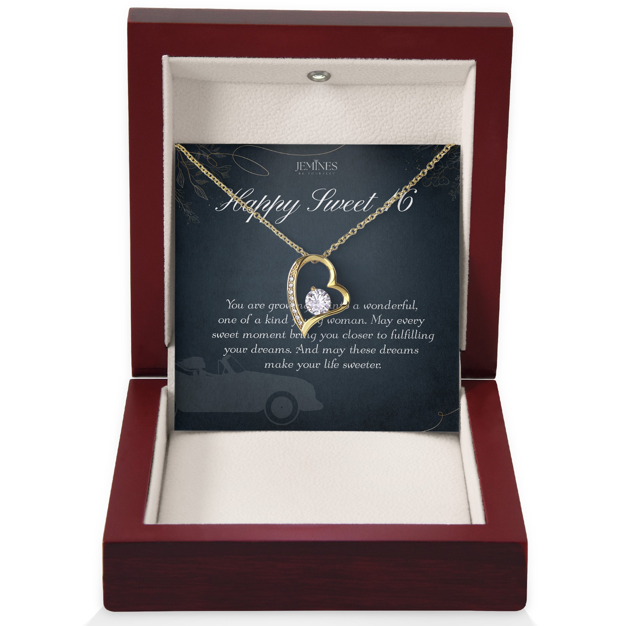 16th Birthday Forever Love Gold Necklace