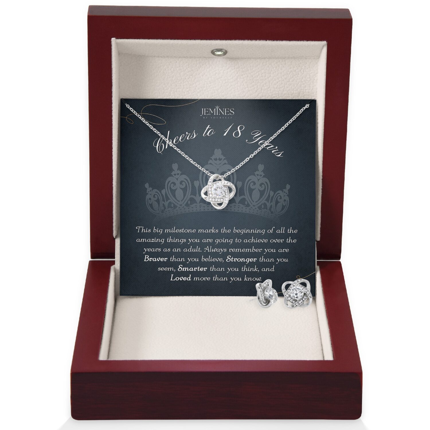 18th Birthday Love Knot Set Necklace Gift