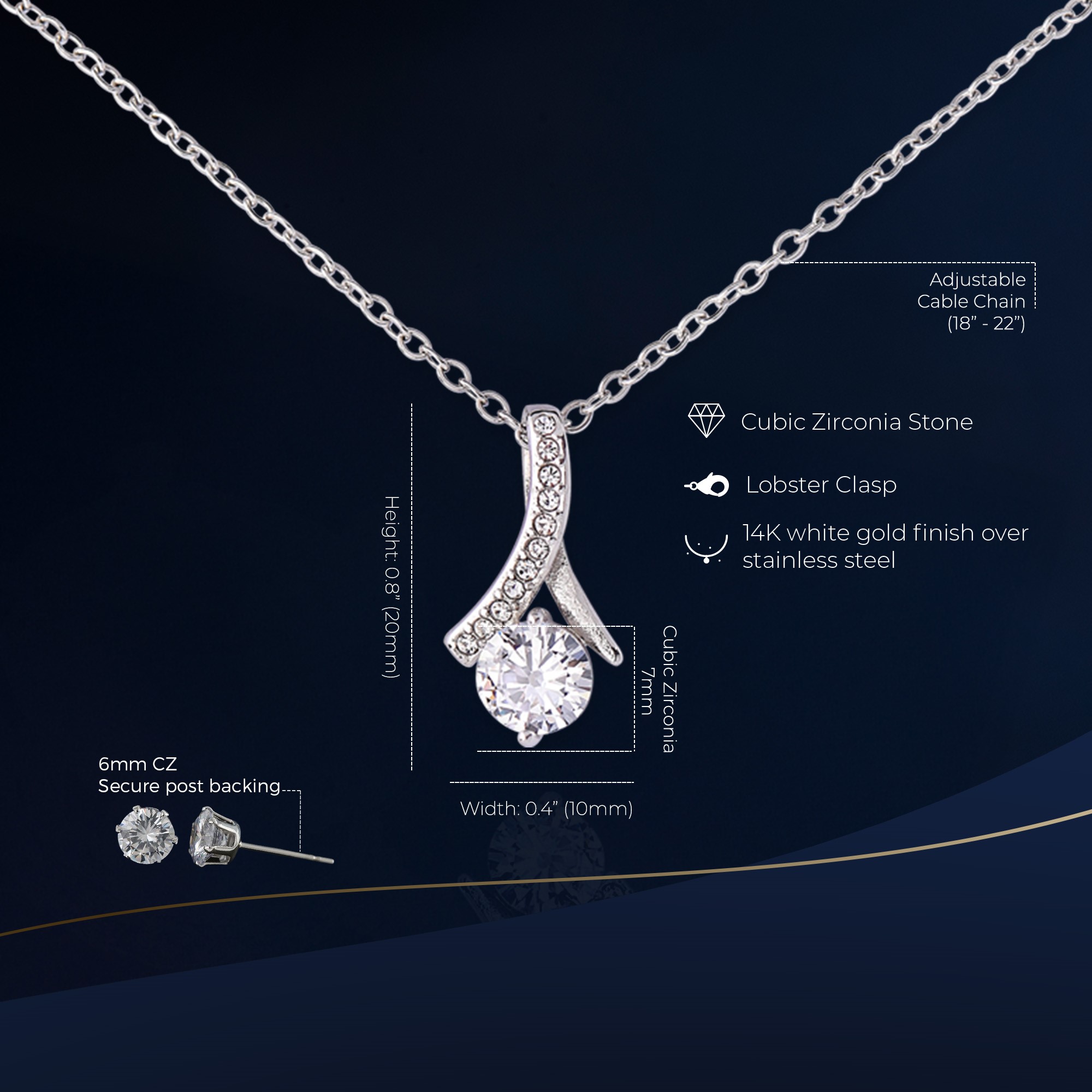 21st Birthday Alluring Beauty Set Necklace Elegant Gift - Image 2