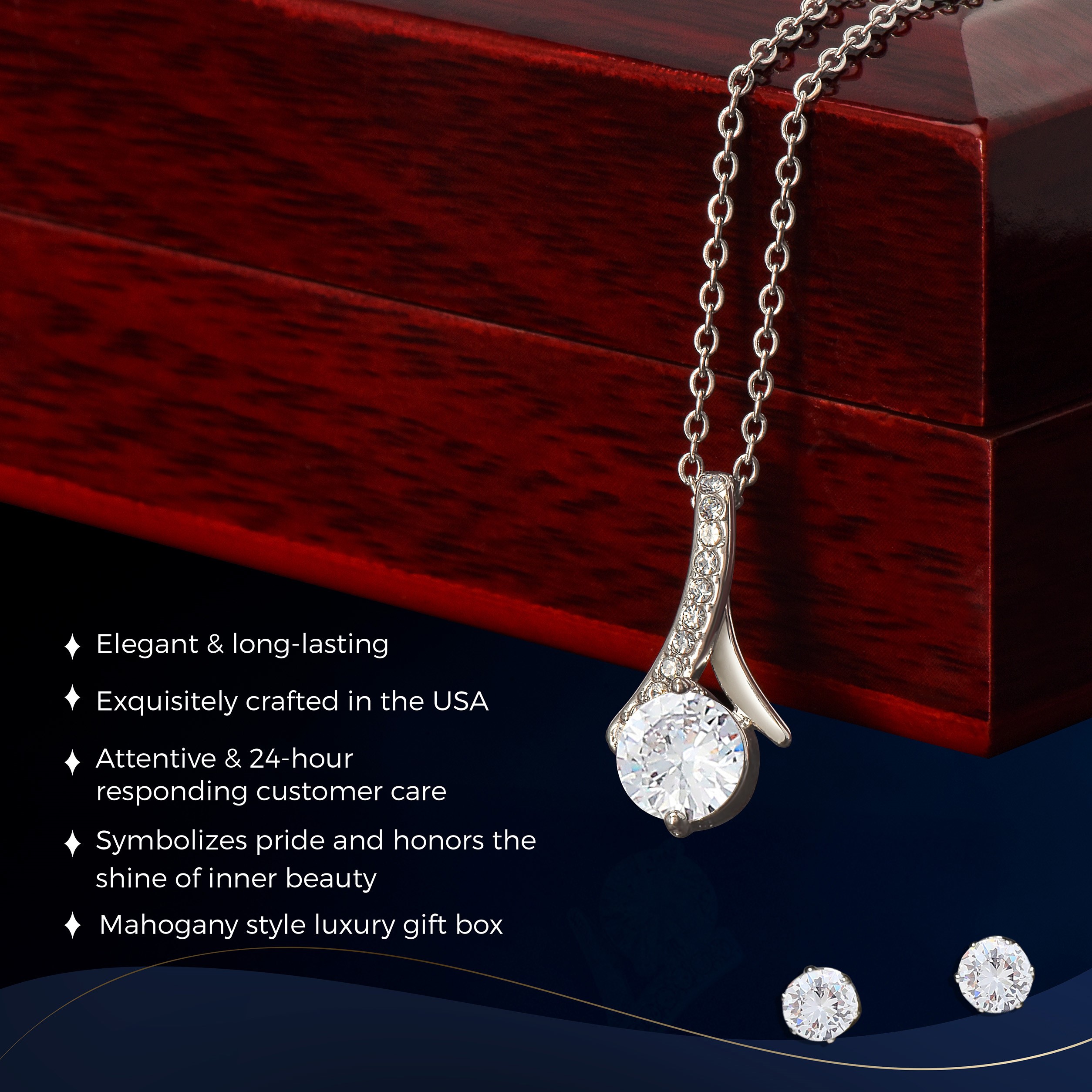 21st Birthday Alluring Beauty Set Necklace Elegant Gift - Image 4