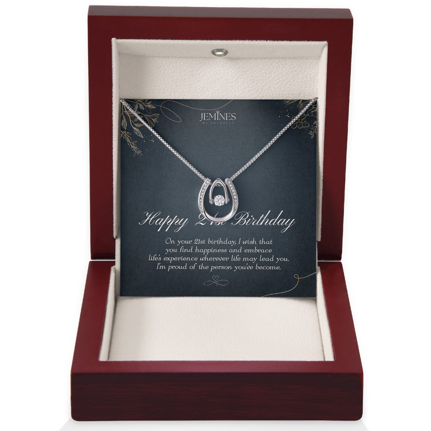 21st Birthday Lucky in Love Necklace Gift